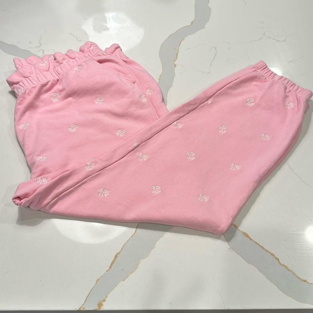 DRAPER JAMES BOBBIE EMBROIDERED SWEATPANTS XXL EUC